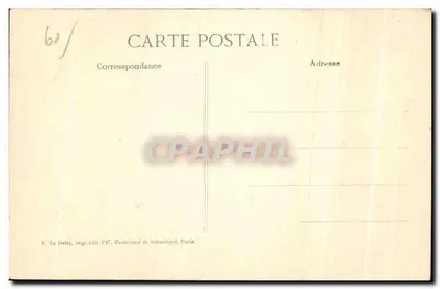 Moulin des Carmes w Senlis — wydawca E. Le Deley, nr 60 — Rewers