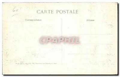 El Puente de PONT-SAINTe-MAXENCE — destruido, ruinas en el agua — editor E+D — Reverso