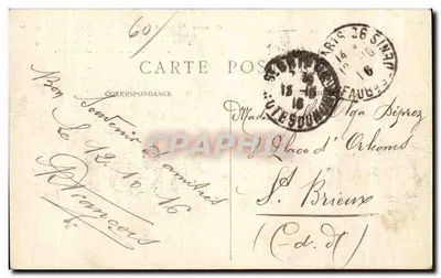 Creil — Hotel-Restauracja zniszczona w 1914 — H. Hoste, Rue Lafayette, Paryż, nr 147 — Rewers