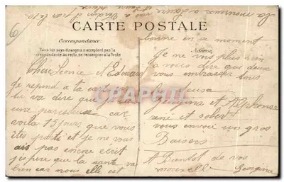 Bilhete postal antigo Castelo de Mello (Oise) O Pequeno Castelo vista sobre a grama — Verso
