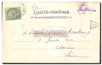 Stara pocztówka Les Environs De Senlis Le Chateau De Vallierre A Mortefontaine (Oise) — Rewers