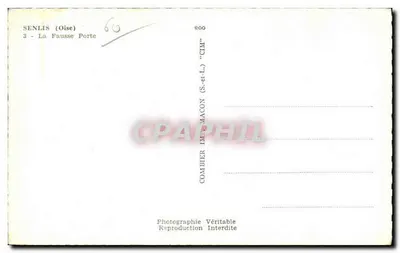 Senlis (Oise) — Fałszywe Drzwi — Combier Drukarnia (S.-et-L.) — Rewers