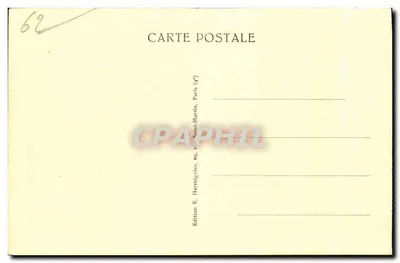Stara pocztówka Calais Hotel Miasta widok z ogródka — Rewers