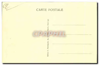 Stara pocztówka Calais Port Maritimum — Statek — Rewers