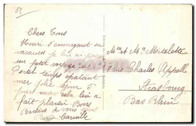 Le Portel - La Plage vue des Falaises — Édition du Grand Bazar Portelois, n°34 — Reverso