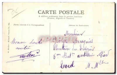 Stara pocztówka Cannes La Jetée Albert Edouard Bateaux — Rewers