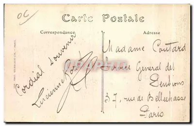 CANNES (Alpes-Maritimes) — Wzgórze Chevalier i mewy na plaży — ND. Fot. — Rewers