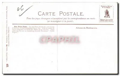 CANNES — RUE FELIX FAURE — Gillette — Verso