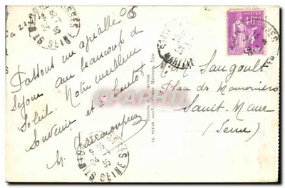 Cannes — La Playa y el Suquet — Munier, n° 151 — Reverso