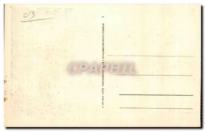 Vichy — Facha da Igreja N. D. dos Doentes — Bilhete postal antigo dos Artes, Strasbourg — Verso