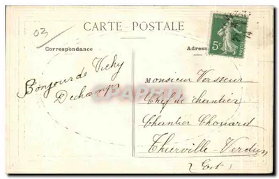 CPA Vichy Le Hall des Sources — Verso