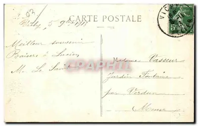 Ao redor de VICHY — Ponte sobre o Sichon — VAD, n° 1466 — Verso