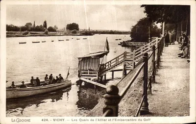 Vichy — Os Quais do Allier e o Embarcadouro do Golf — La Cigogne, n° 424