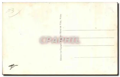 Vichy — Ogólny widok z lotu, Quais de l'Allier, Ustanowienie termalne — Wydawnictwo La Cigogne, Vichy — Rewers