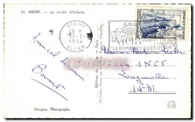 Vichy — Le Jardin d'Enfants — Éditions du Globe — Verso