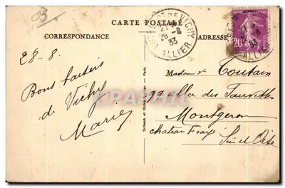 Hotel Orient — Praça da Estação — Vichy — Verso