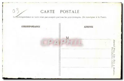 Kasteel van Fourchaud — Serie L'Allier Pittoresque n°9 — uitgever Martial Piac — Achterkant