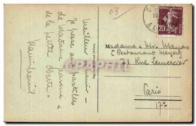 La Vallée du Jolan aux Malavaux — Environs de Vieby — Cusset, n°576 — Verso