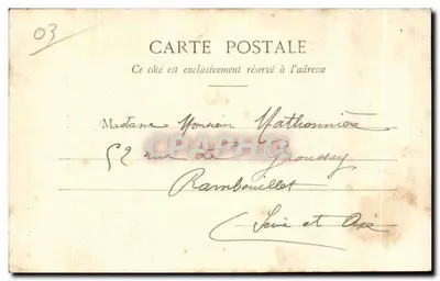 Auzat-sur-Allier — Zamek Żonkowy — Wyd. Boucheron et Vessely — Rewers
