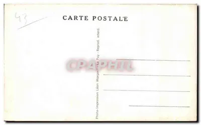 Bilhete postal antigo Polignac perto do Puy A Igreja Romana — Verso