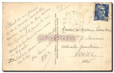 O Castelo de Chouvigny e a Vale da Sigoule — A Garça, n° 2841 bis — Verso