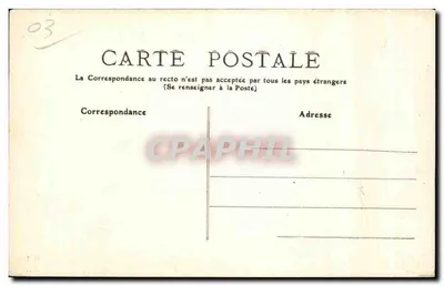 Allier — 343 — BUSSET, zamek, widok z drogi — Rewers