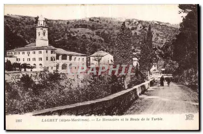 Laghet (Alpes-Maritimes) — O Mosteiro e a Estrada de Turbie — JND. NOL. — n° 1207