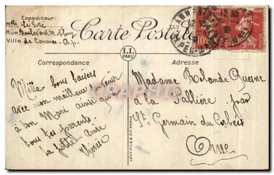 Ilha Sainte-Marguerite — Uma avenida de pinheiros — Lévy Fils & Cie — Verso