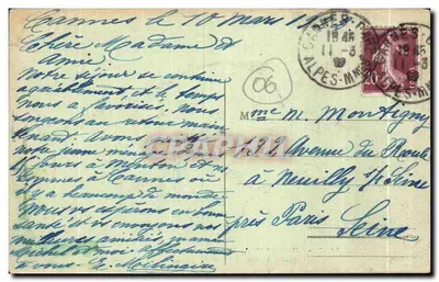 Cartolina d'epoca Luceram De Nice Route Escursione di Peira Cava — Verso