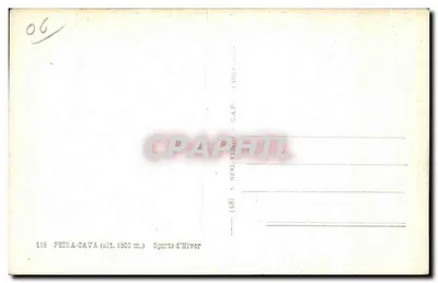 Peïra-Cava — Esportes de Inverno — editor G.A.P. Paris, n° 113 — Verso
