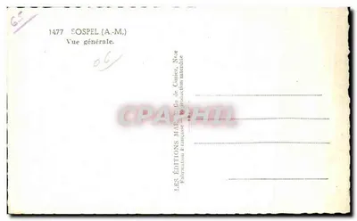 Sospel (A.-M.) — Vista general — Ediciones M.A. de Cimiez, Nice — Reverso