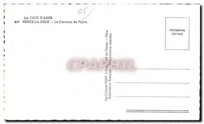 Fontein van het Peyra — Vence — Les Éditions MAR — Achterkant