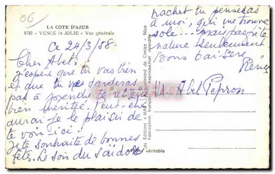 Vence — Widok ogólny — Wydawnictwo « MAR » — Rewers