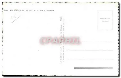 Valberg (A.M.) — Vista Geral — Éditions Océelli — Verso