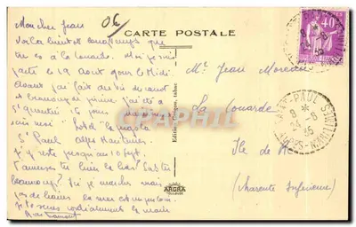 Saint-Paul — Widok z drogi do Cagnes — Wydawnictwo Gorgon, Toulouse — Rewers