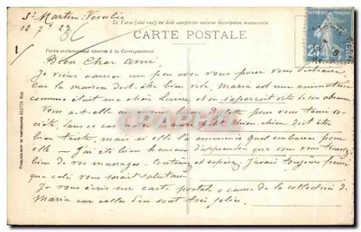 St-Martin-Vésubie (A.M.) — Zomercamp — Algemene uitzicht en het Siruol — Uitgever M. Rondo, Blaïac, n° 3845 — Achterkant