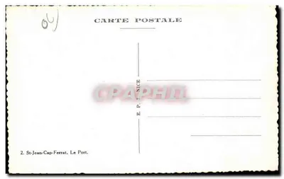 St-Jean-Cap-Ferrat — Het Haven — Uitgever E.P.T. NICE, n°2 — Achterkant