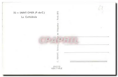 Saint-Omer — Katedra — G. Reant, Paryż — Rewers