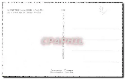 몽뢰유르상메르 — 레이네 버르트 성탑 — 코미에르 인쇄사 — 뒷면