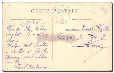 Berck-Plage — La Plage à marée montante — B.F. Paris — Verso