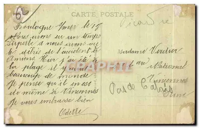 Boulogne-sur-Mer — Na Praia à Maré Baixa — E.S. 336 — Verso