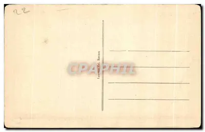 Tarjeta postal antigua Dinan Castillo de la Duquesa Ana que actualmente alberga el Museo — Reverso