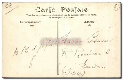 Dinan — Most Viaduc, widok z Lanvallay — wydawca nieznany, nr III — Rewers