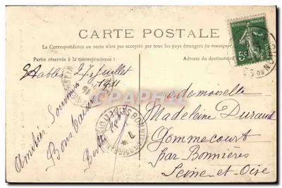 Estabelecimentos (Côtes-du-Nord) — A Gruta dos Anjos — J.-B. Barat, editor-fotógrafo, Saint-Quay — Verso
