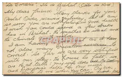 Ilha de Bréhat — O Gouffre do Paon — ND.32 — Verso
