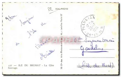 Ilha de Brehat - A Costa Selvagem — editoria Cie des Arts Photomécaniques, n°127 — Verso