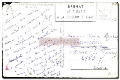 Brehat (Côtes-du-Nord) — Île Fleurie — Edición Lapie — Reverso