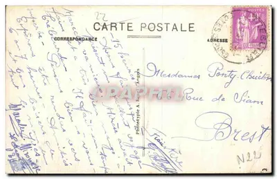 PLOUMANACH (C.-du-N.) - Rochas estranhas - A Cabeça da Morte - A. B. — Verso