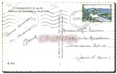 Zamek Costaërès widziany z Cale — PLOUMANACH (C.-du-N.) — Wydawnictwo Sztuki — Rewers