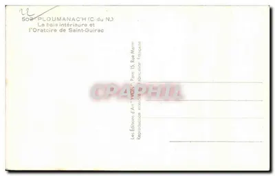 A baía interna e o Oratório de Saint-Guirec — Ploumanac'h (Côtes-du-Nord) — Edições d'An 'Yvory' Paris — Verso